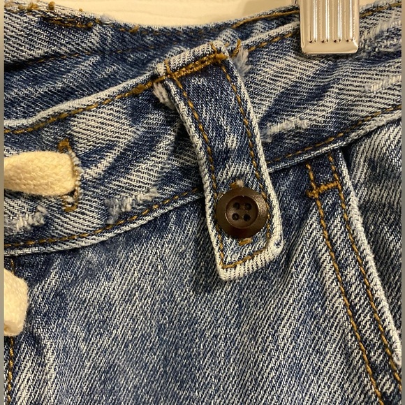 One Teaspoon Safari Jeans Button Fly Distressed Baggy Size 28 - Picture 5 of 13